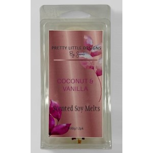 Coconut and Vanilla Soy Melts 2 Pack Round 