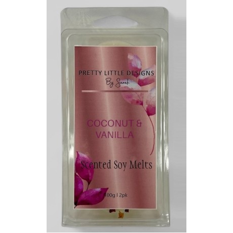 Coconut and Vanilla Soy Melts 2 Pack Round 