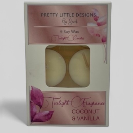 Coconut and Vanilla Tealights 6 Pack 