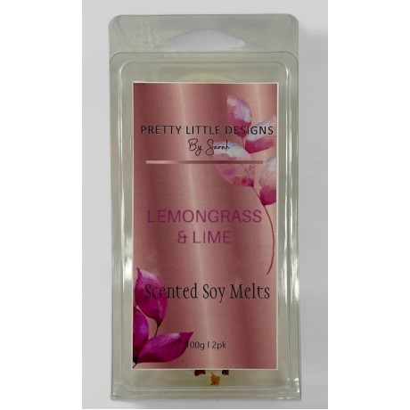 Lemongrass and Lime Soy Melts 2 Pack Round  
