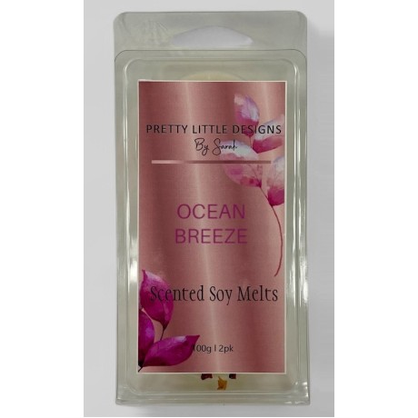 Ocean Breeze Soy Melts 2 Pack Round  